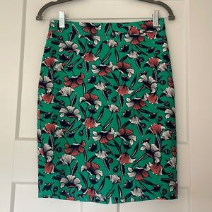 J Crew Floral pencil skirt